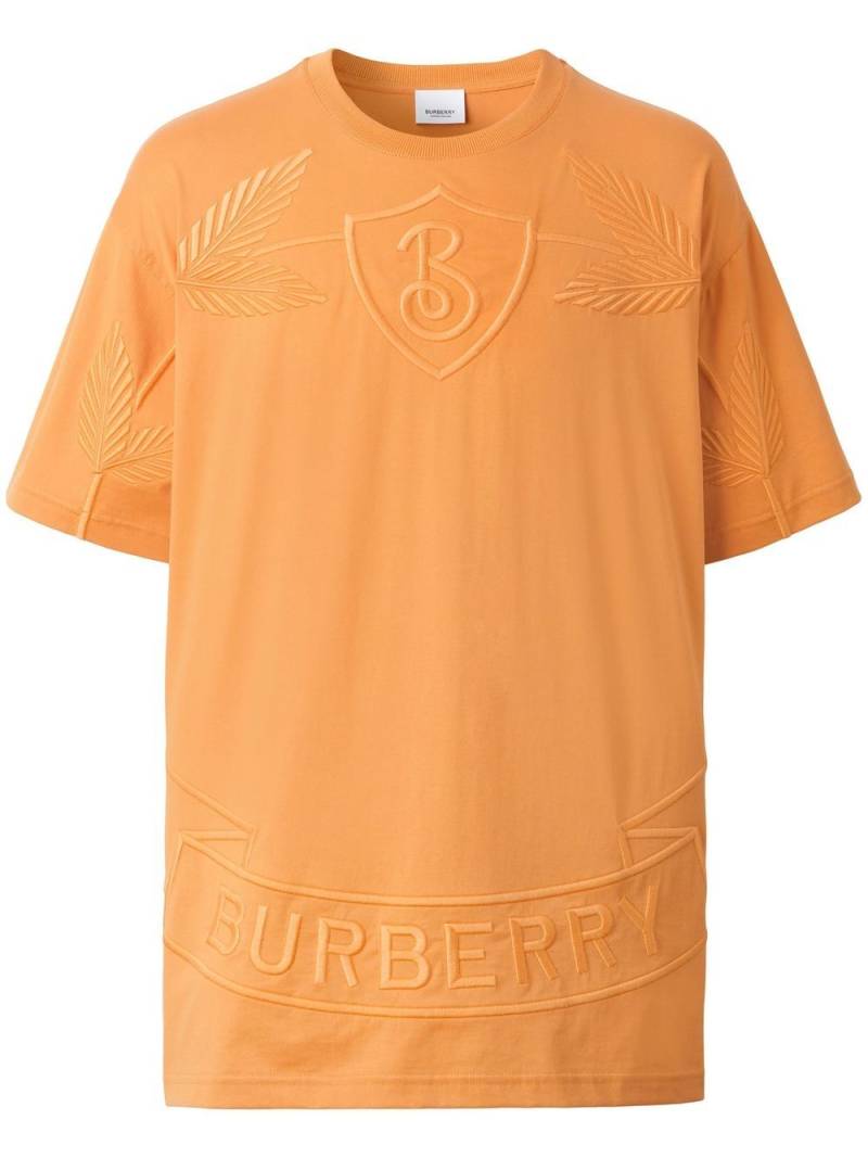 Burberry Oak Leaf Crest embroidered T-shirt - Orange von Burberry