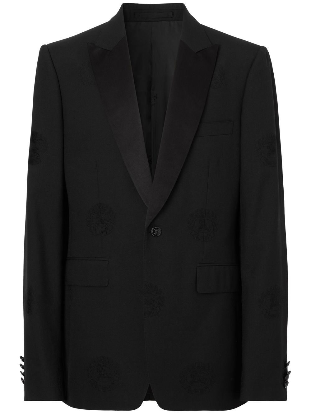 Burberry Oak Leaf Crest jacquard tuxedo jacket - Black von Burberry