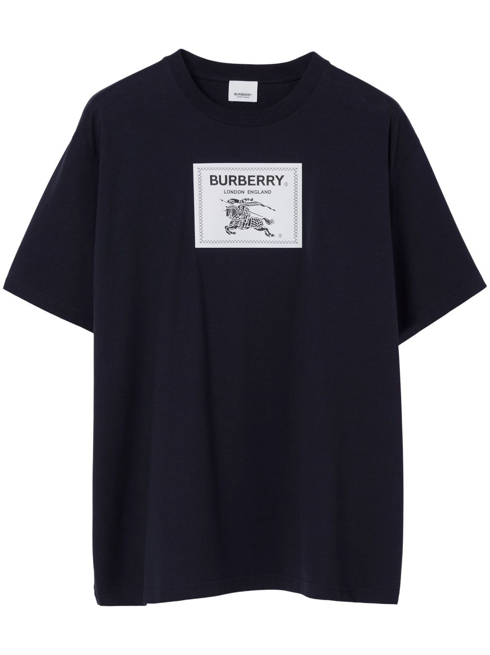 Burberry Prorsum Label logo-patch cotton T-shirt - Blue von Burberry