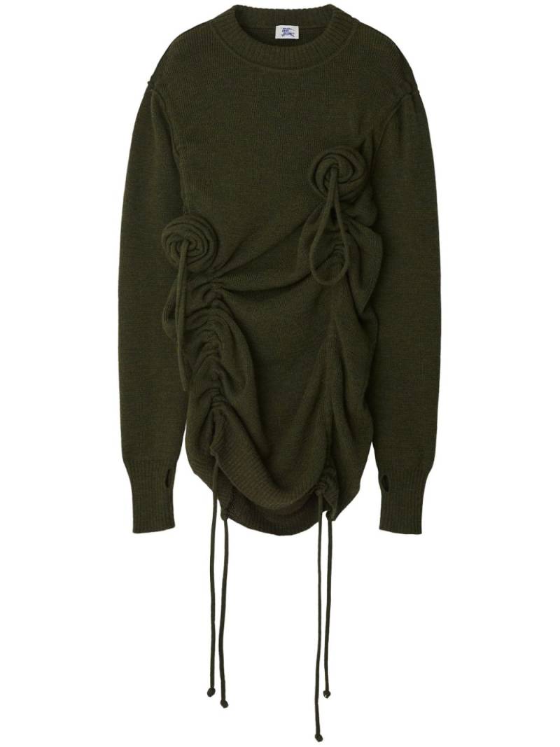 Burberry Rose floral-appliquÃ© wool jumper - Green von Burberry