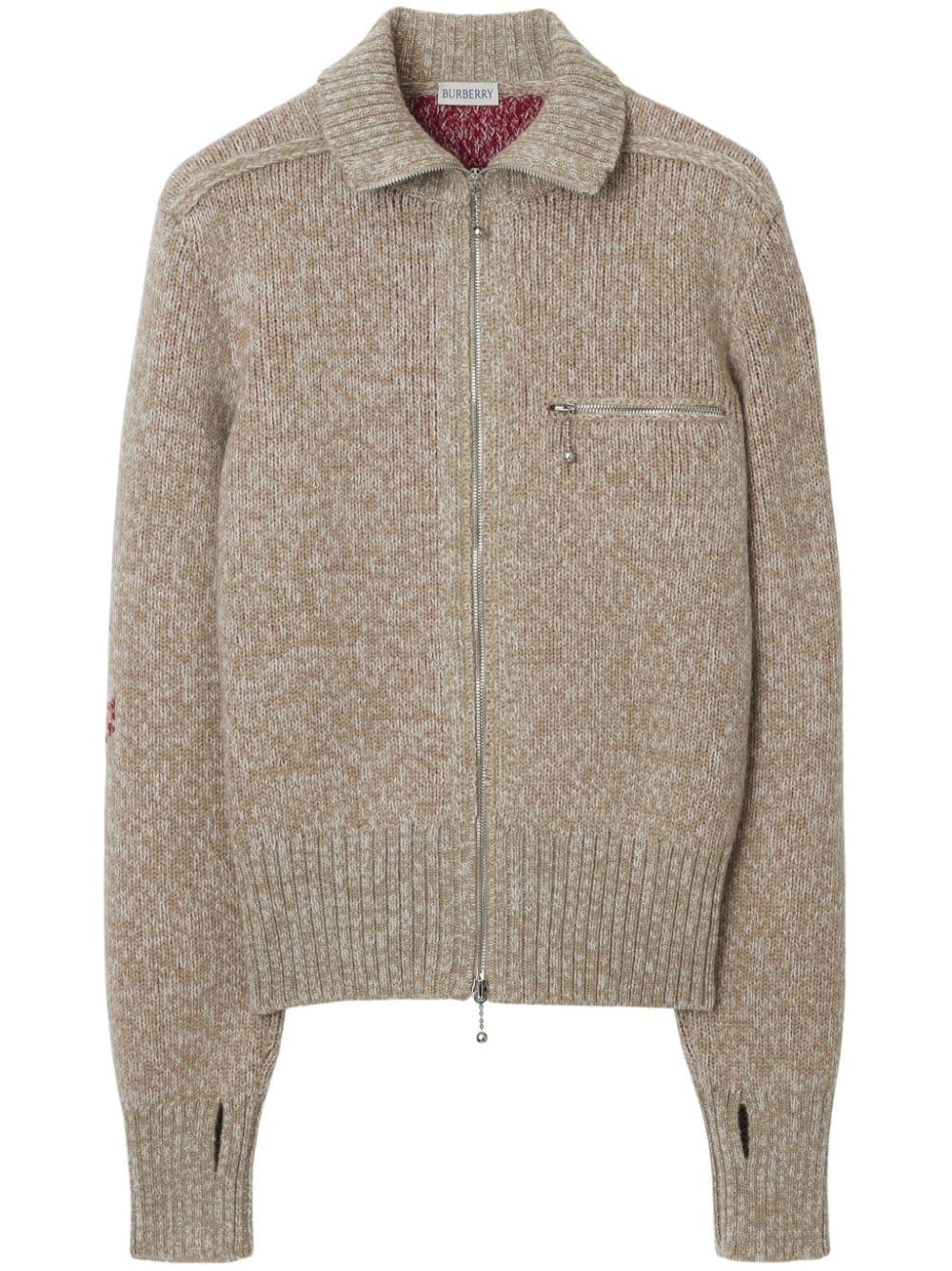 Burberry Rose floral-intarsia cardigan - Neutrals von Burberry