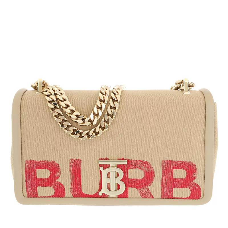 Burberry Schultertasche - Small Graffiti Logo Shoulder Bag - Gr. unisize - in Beige - für Damen von Burberry