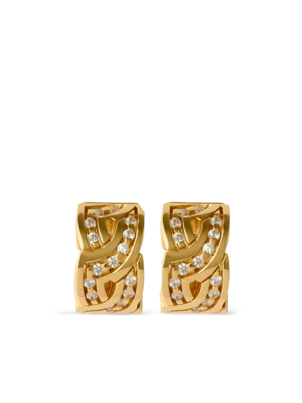 Burberry Shield Infinity Hoop Earrings - Gold von Burberry