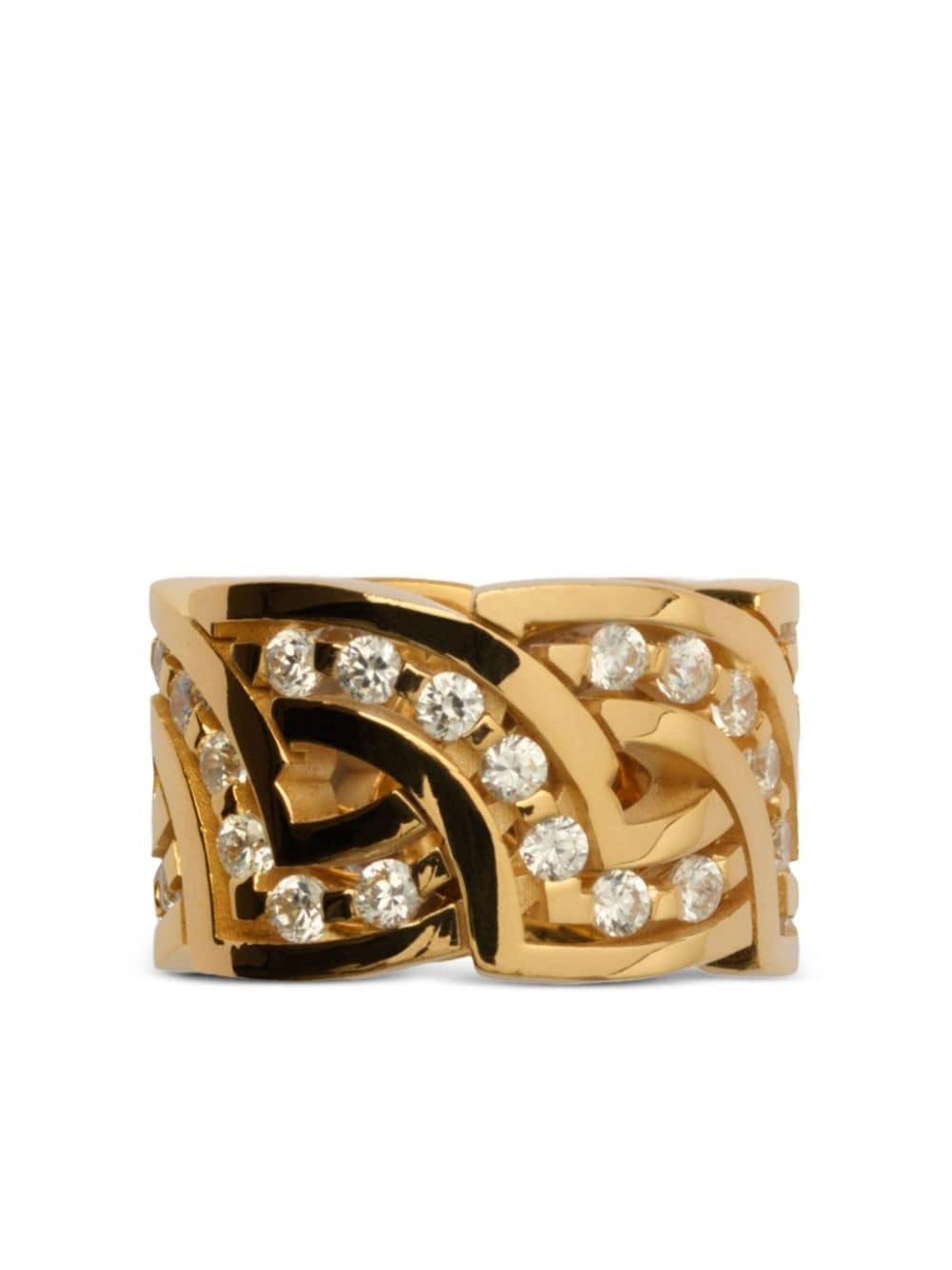 Burberry Shield Infinity cubic zirconia ring - Gold von Burberry