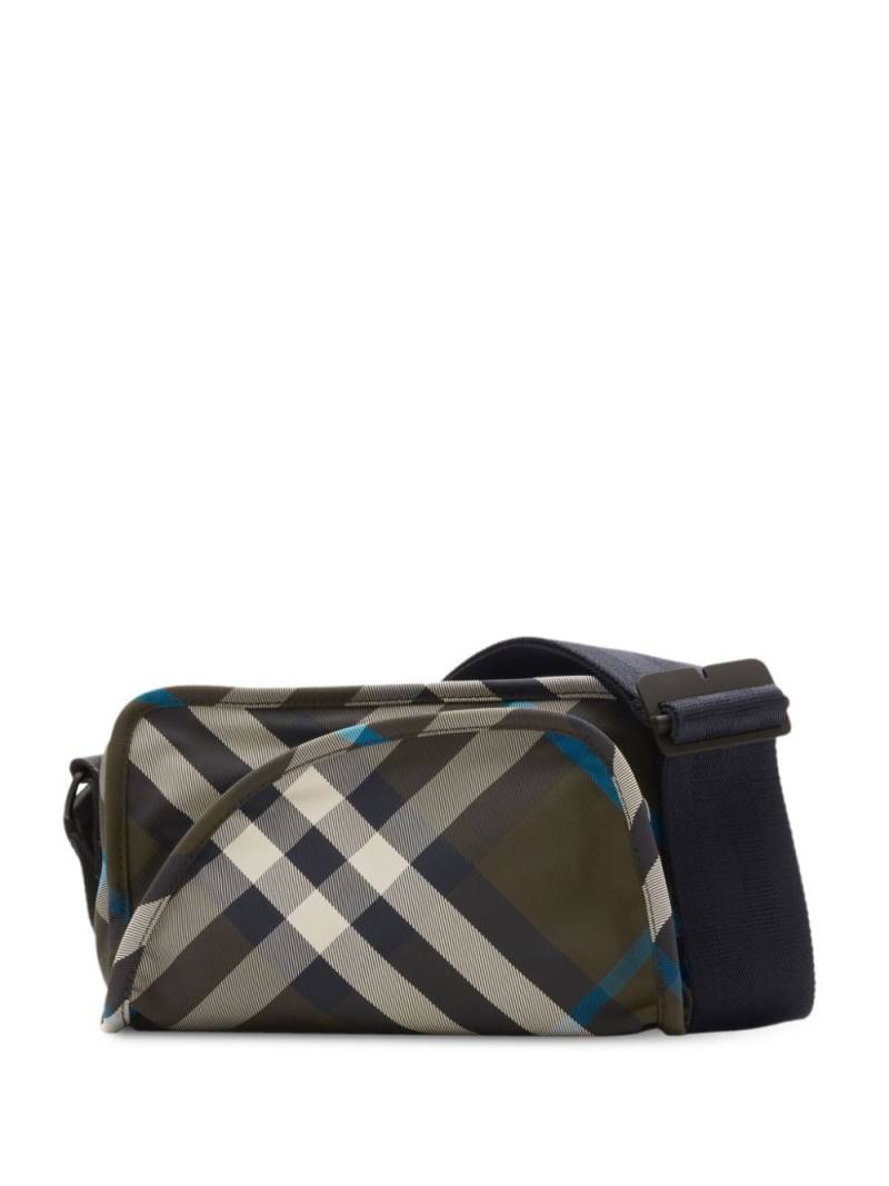 Burberry Shield checked messenger bag - Green von Burberry