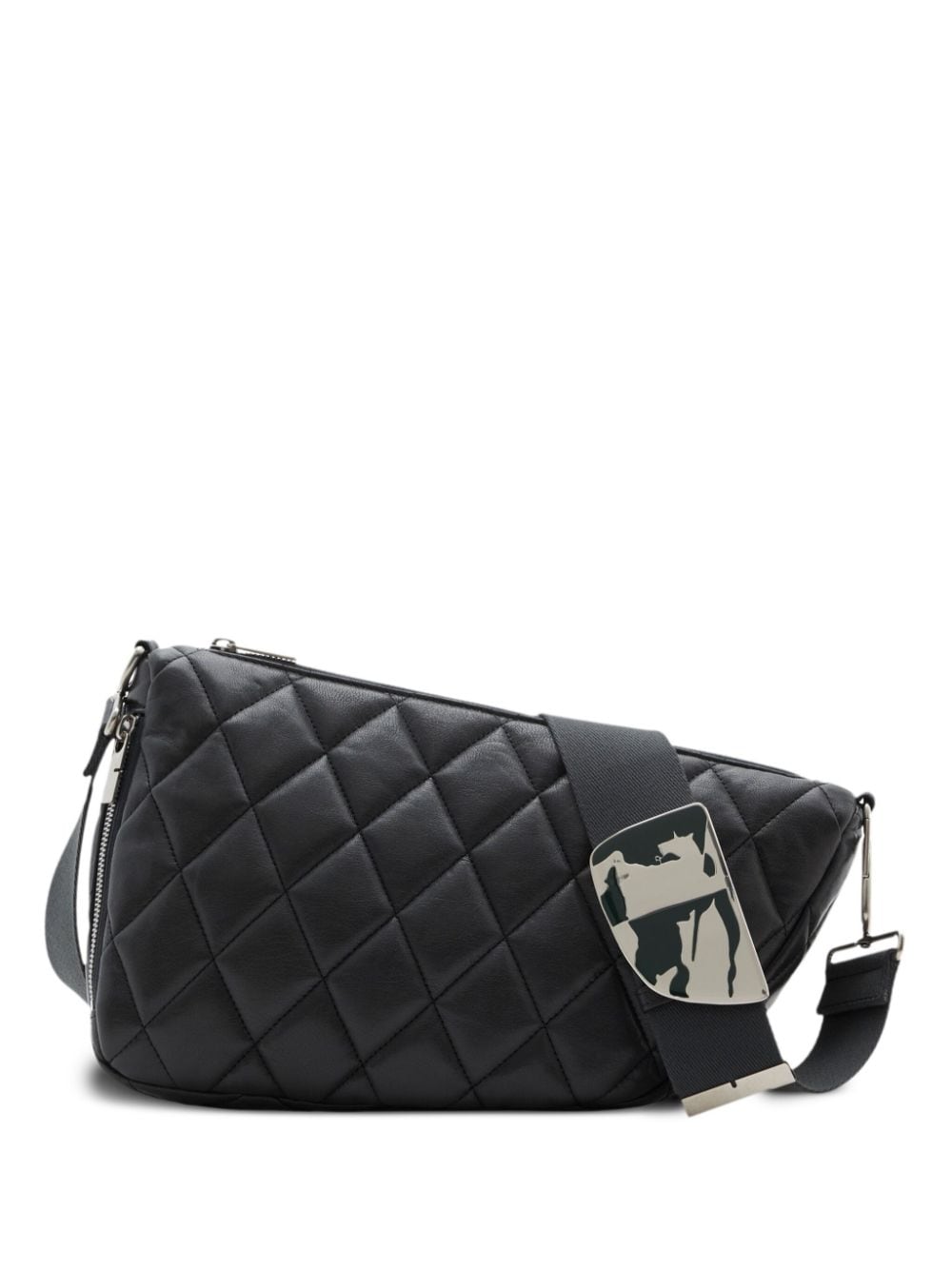 Burberry Shield diamond-quilted shoulder bag - Black von Burberry