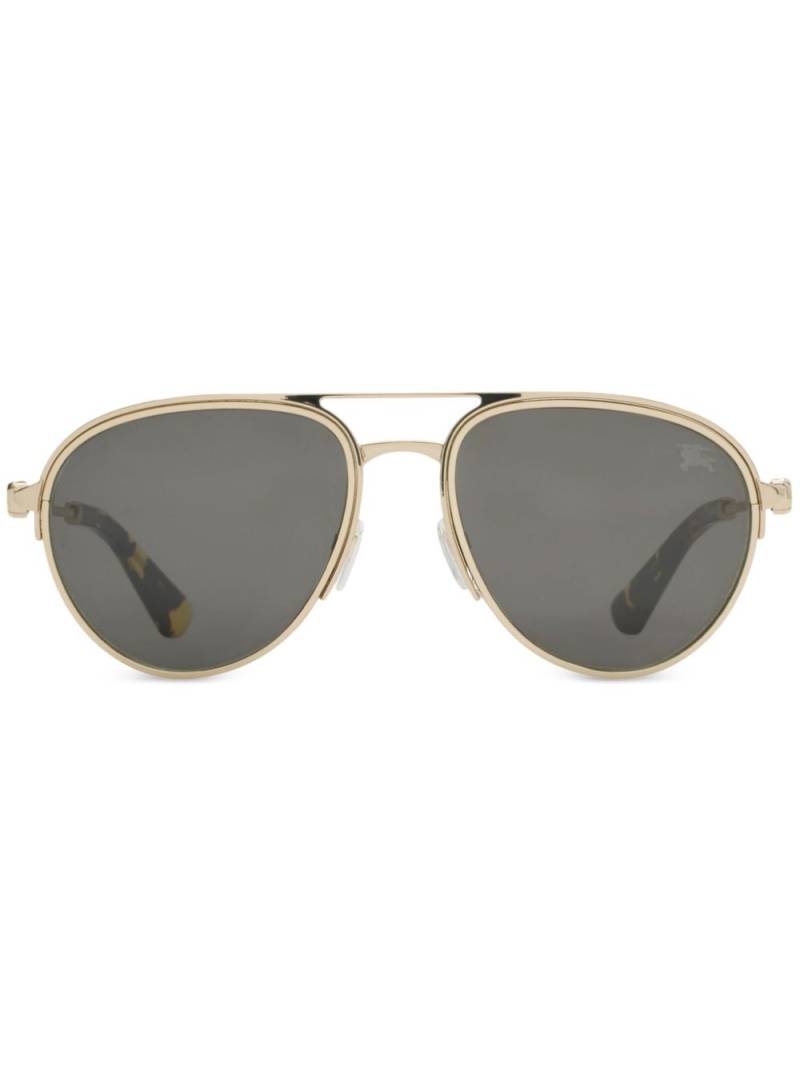 Burberry Eyewear Shield pilot-frame sunglasses - Gold von Burberry Eyewear