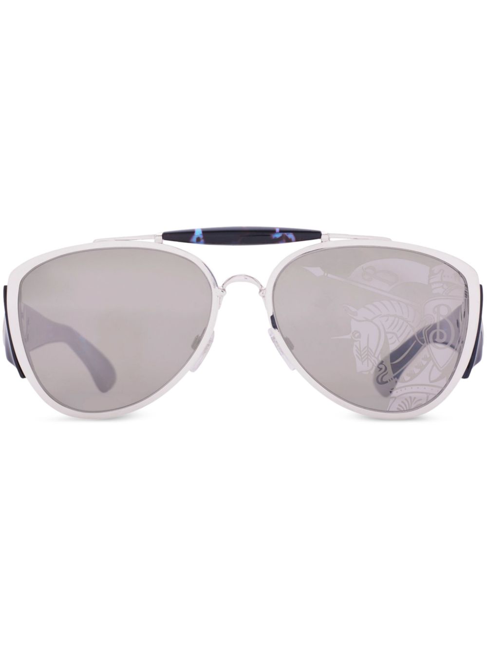 Burberry Shield pilot-frame sunglasses - Silver von Burberry