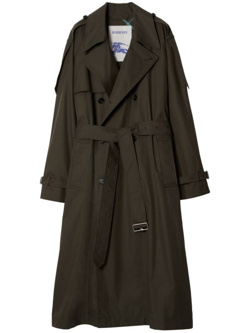 Burberry Short Castleford gabardine trench coat - Brown von Burberry