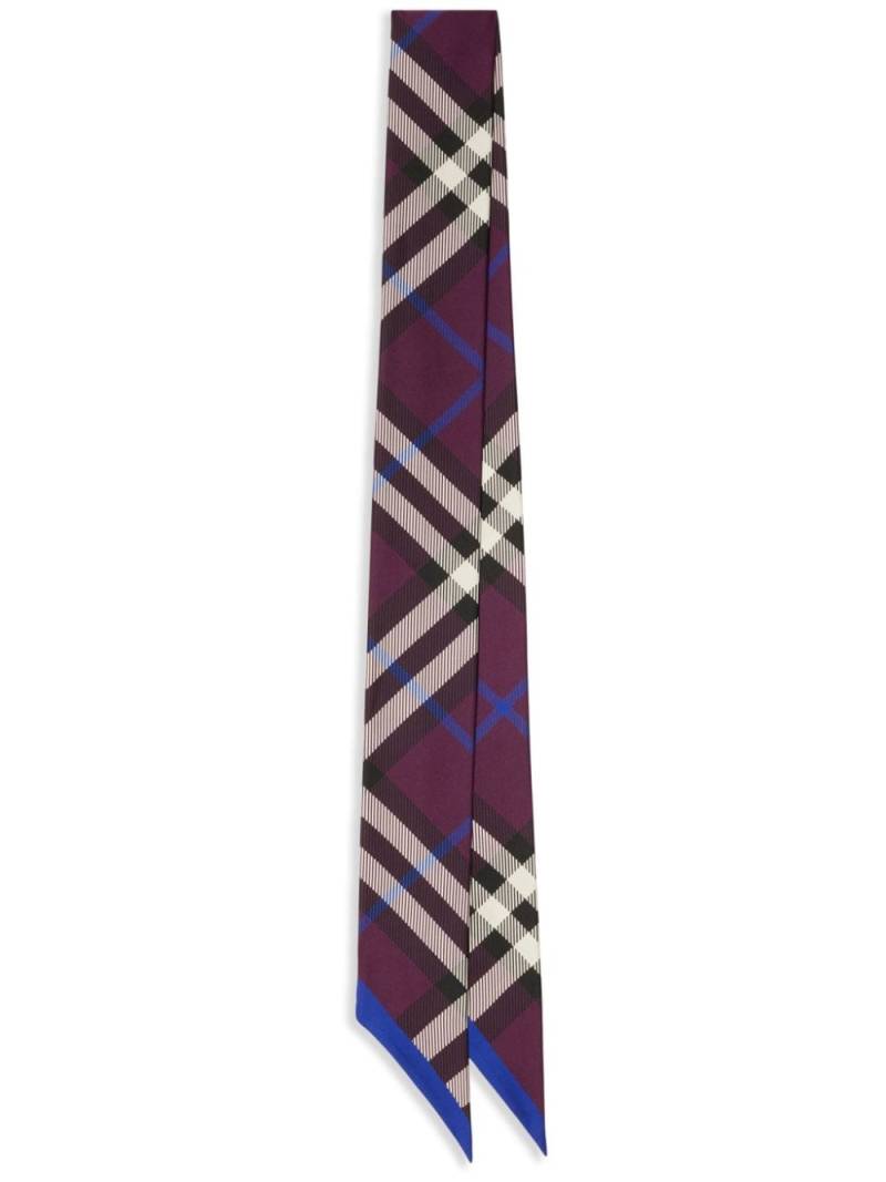 Burberry Nova Check silk scarf - Purple von Burberry