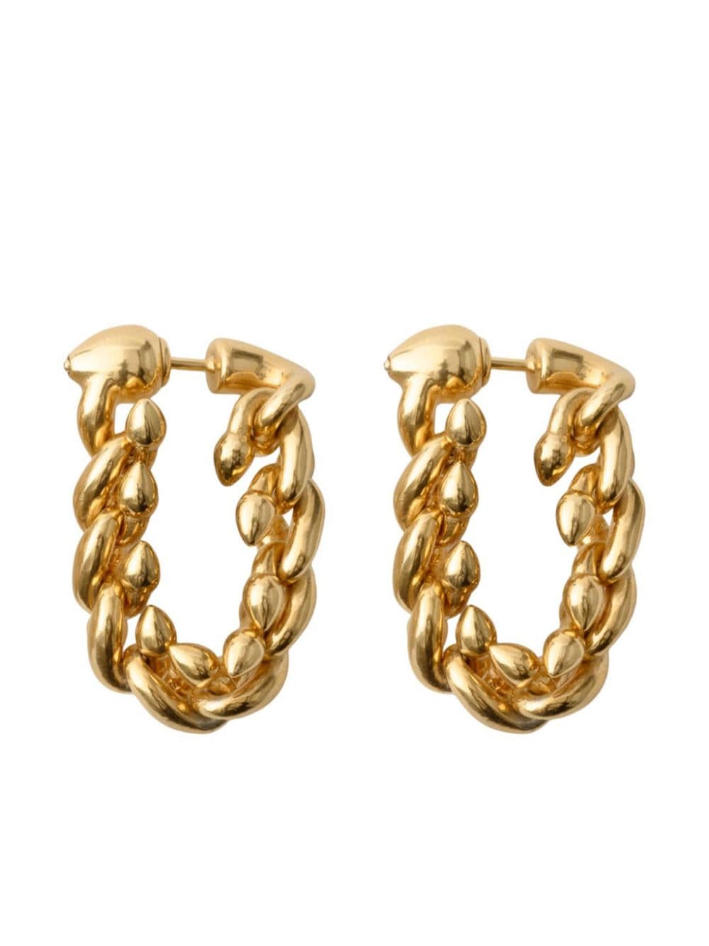 Burberry Spear gold-plated chain hoop earrings von Burberry