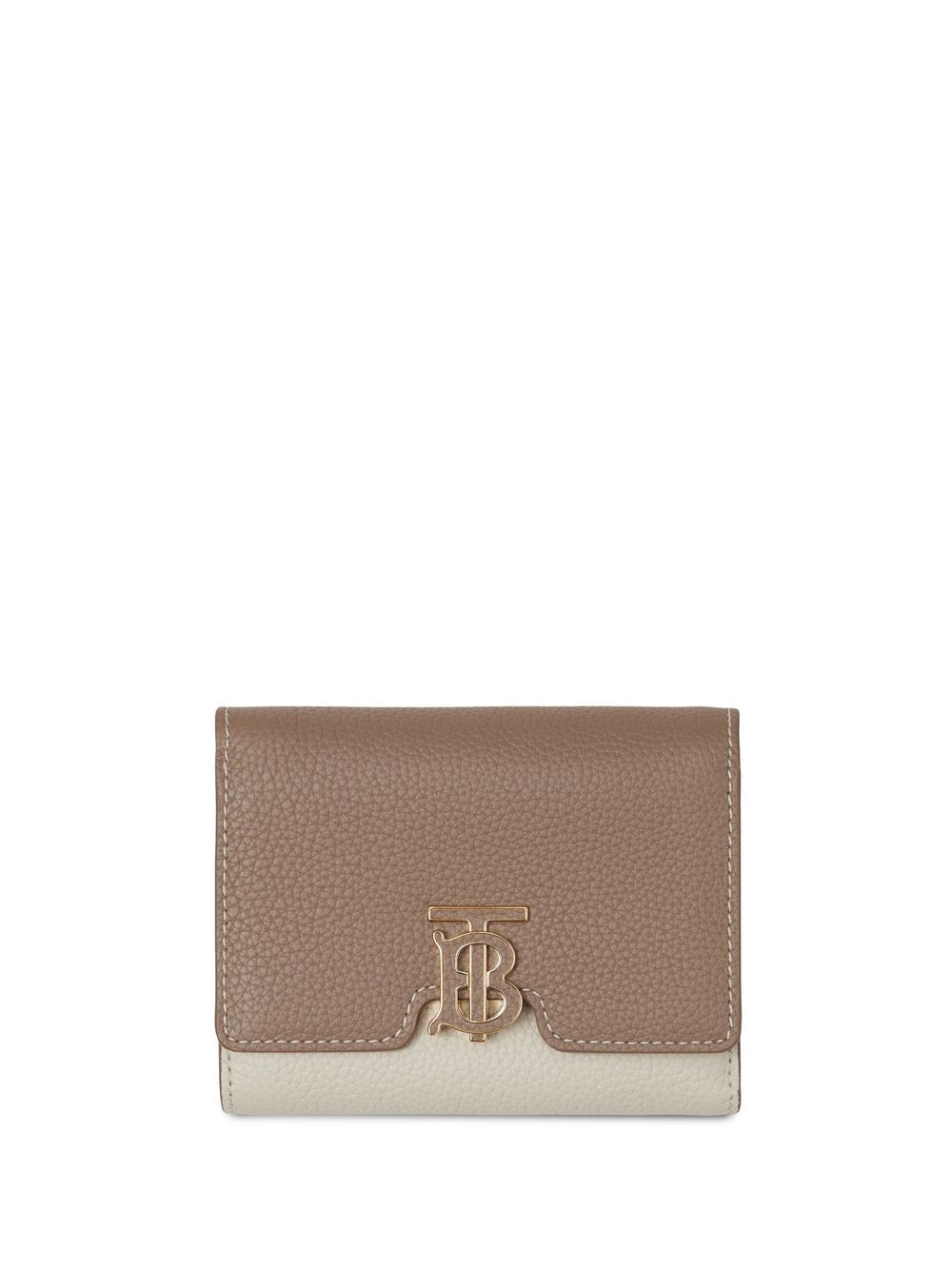 Burberry Tri-tone grained-effect wallet - Neutrals von Burberry