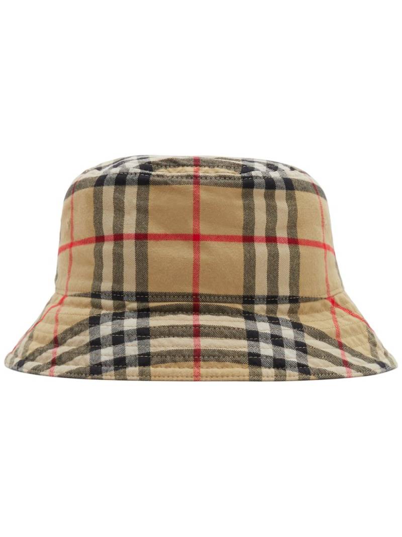 Burberry Vintage Check cotton bucket hat - Neutrals von Burberry