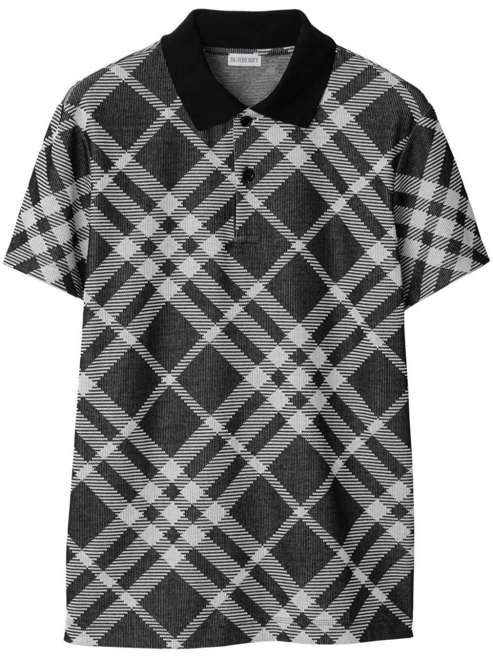Burberry Vintage Check cotton polo shirt - Black von Burberry