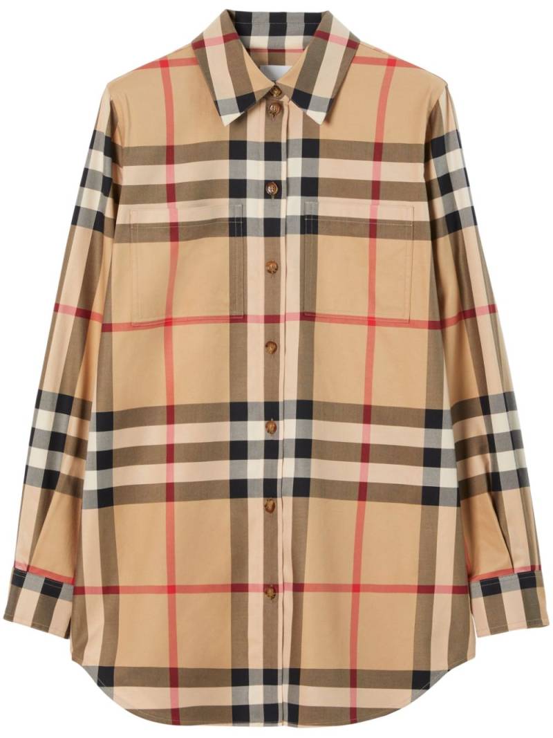 Burberry Vintage Check cotton shirt - Neutrals von Burberry