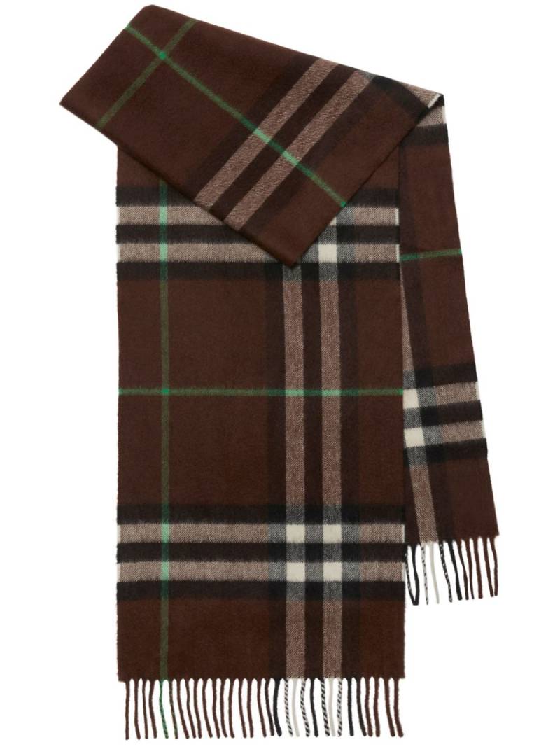 Burberry Vintage Check fringed-detailing scarf - Brown von Burberry