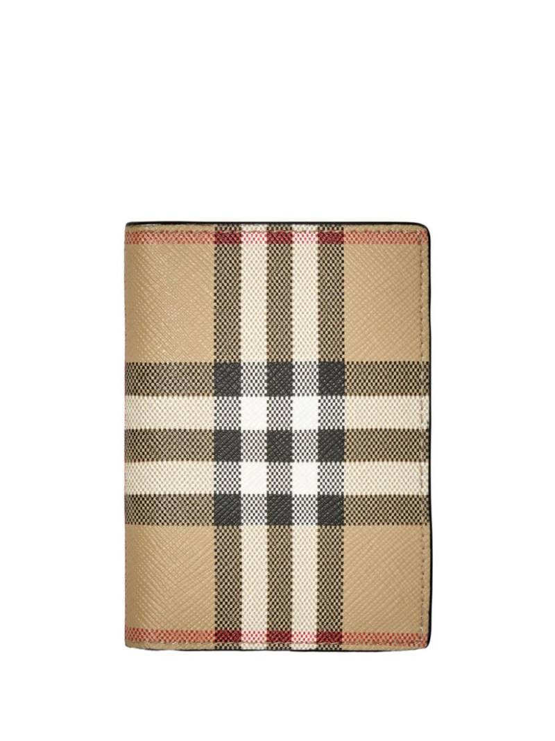 Burberry Vintage Check leather wallet - Neutrals von Burberry