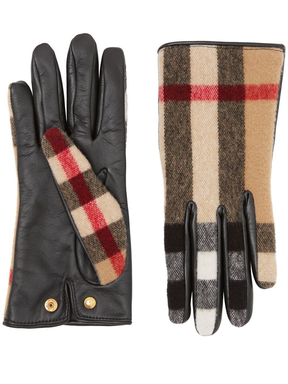 Burberry Vintage Check paneled gloves - Brown von Burberry