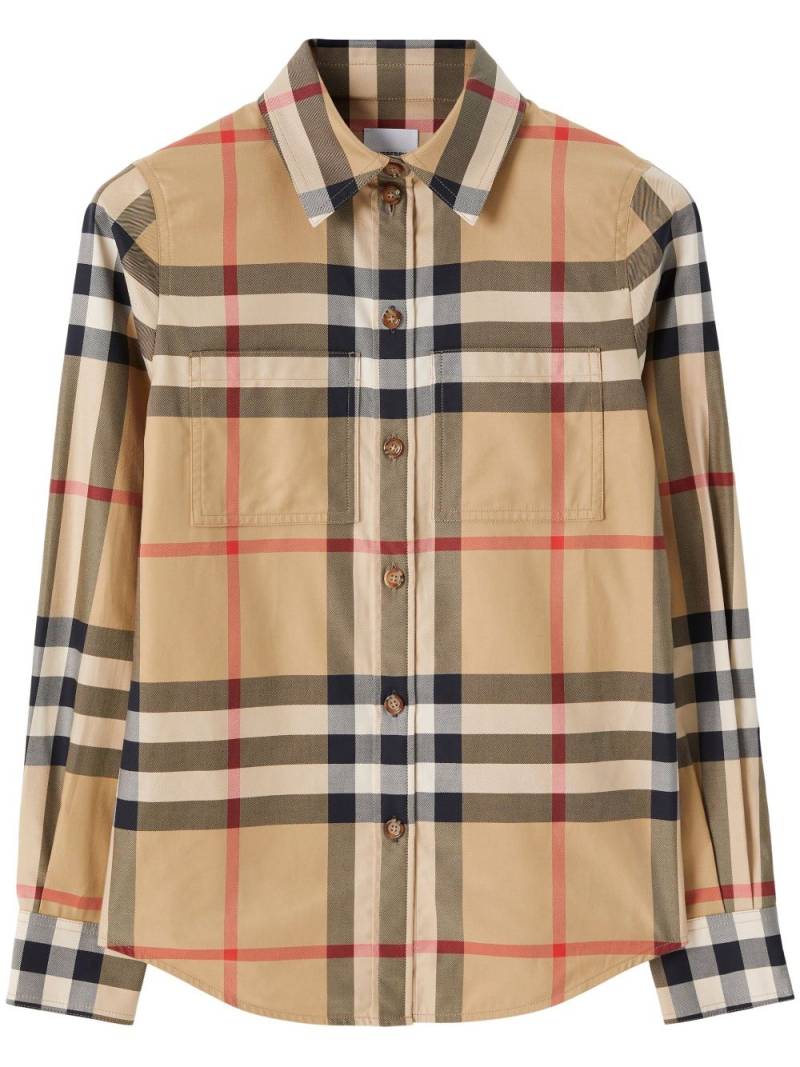 Burberry Vintage Check-pattern cotton shirt - Neutrals von Burberry