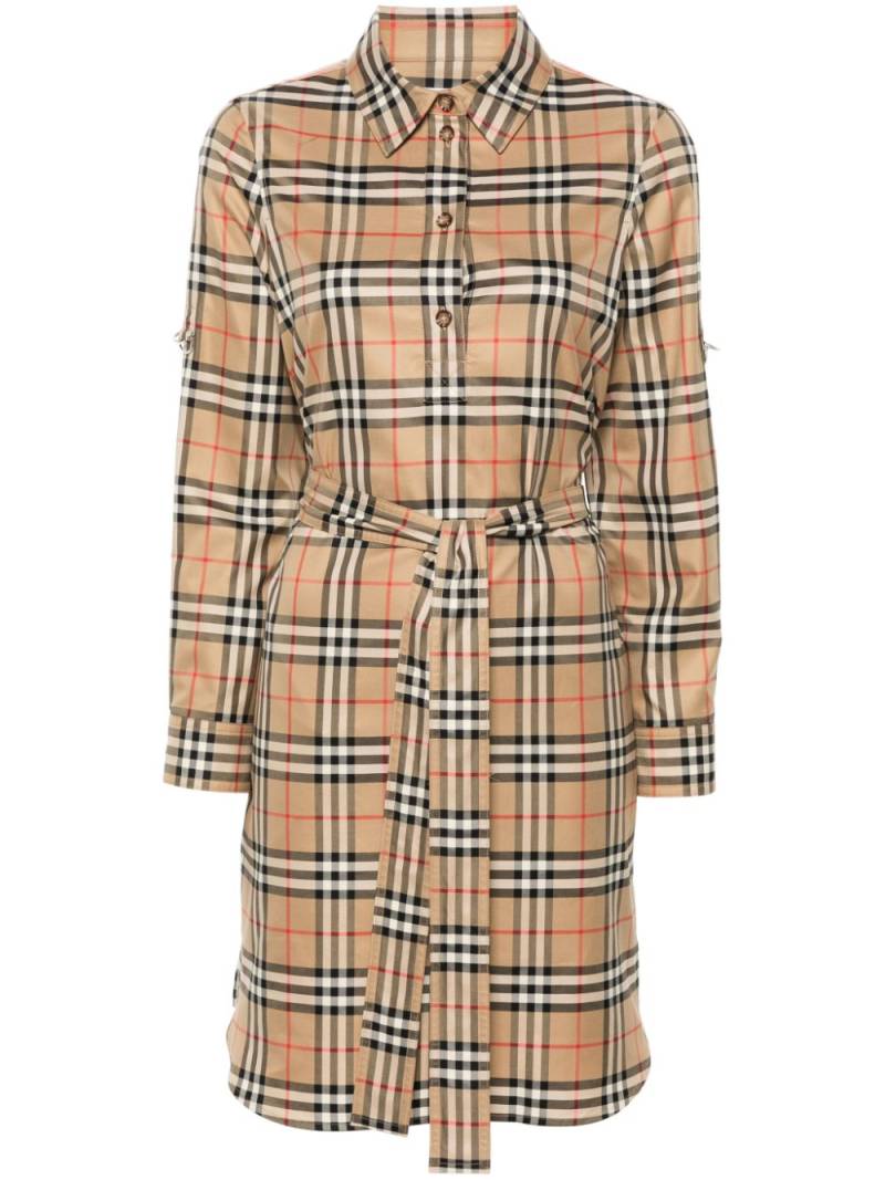 Burberry Vintage Check-pattern shirt dress - Neutrals von Burberry