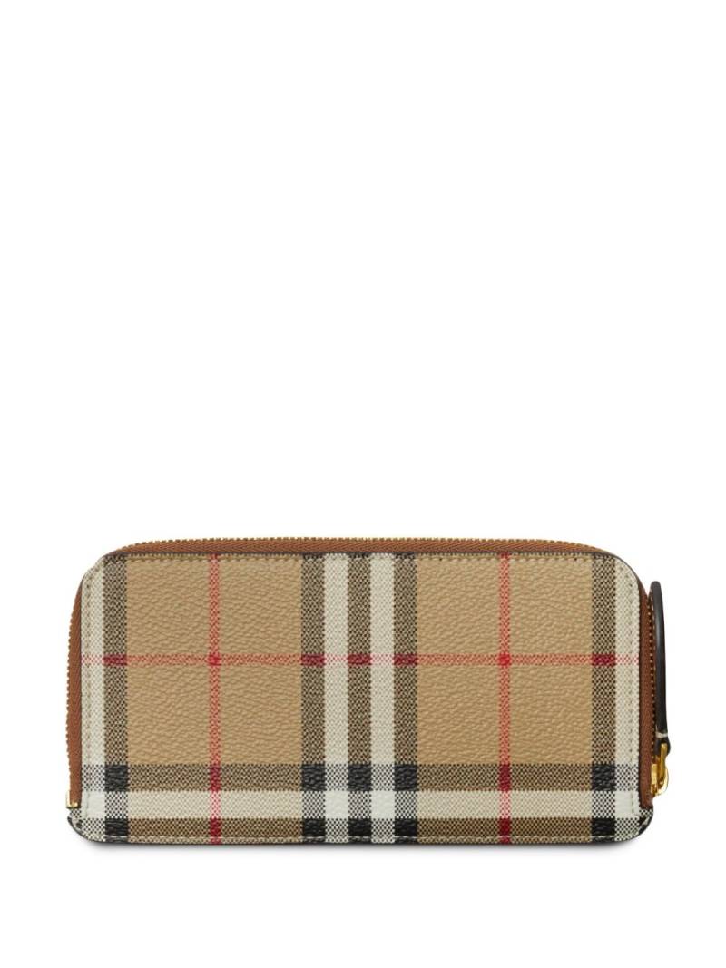 Burberry Vintage Check-pattern zipped wallet - Neutrals von Burberry