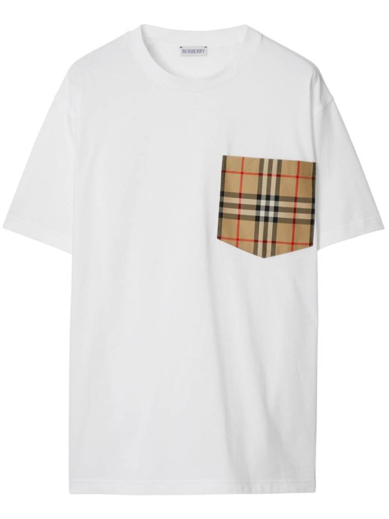 Burberry Vintage Check pocket T-shirt - White von Burberry