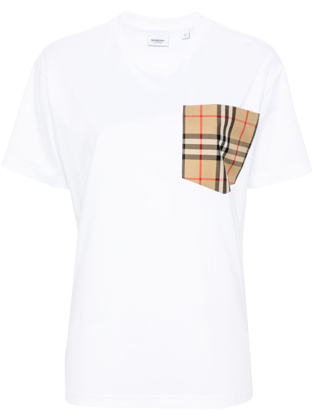 Burberry Vintage Check-pocket cotton T-shirt - White von Burberry