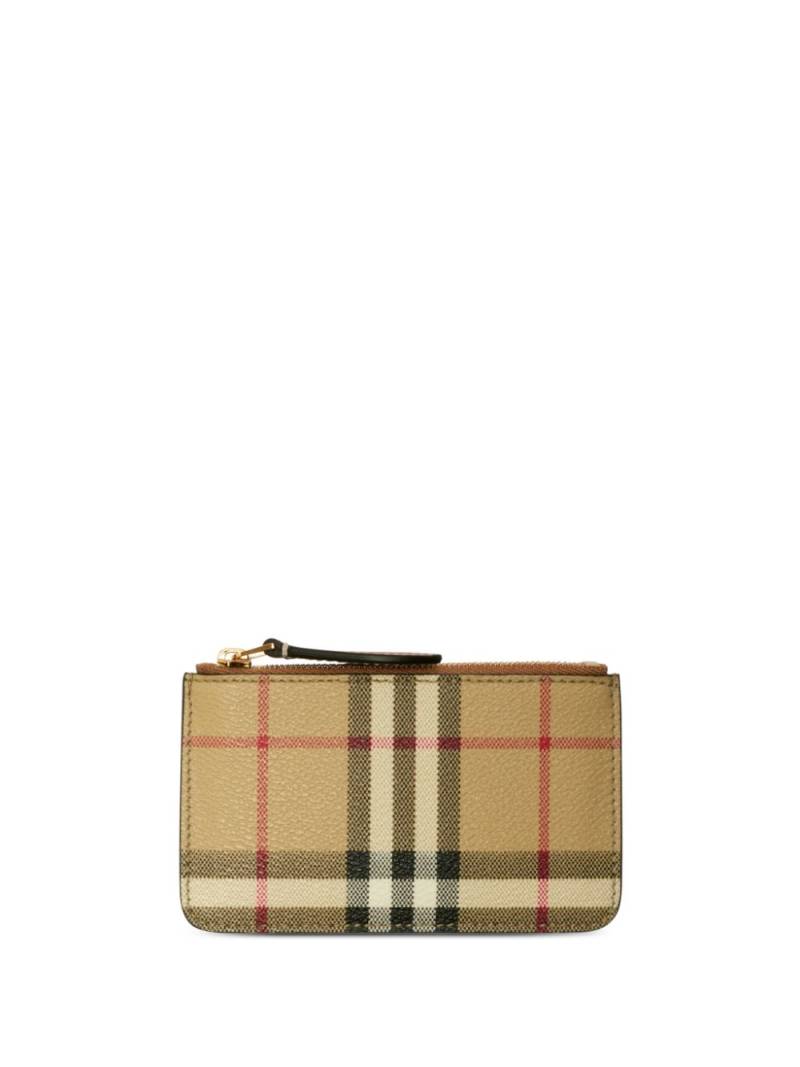 Burberry Vintage-Check print coin purse - Neutrals von Burberry