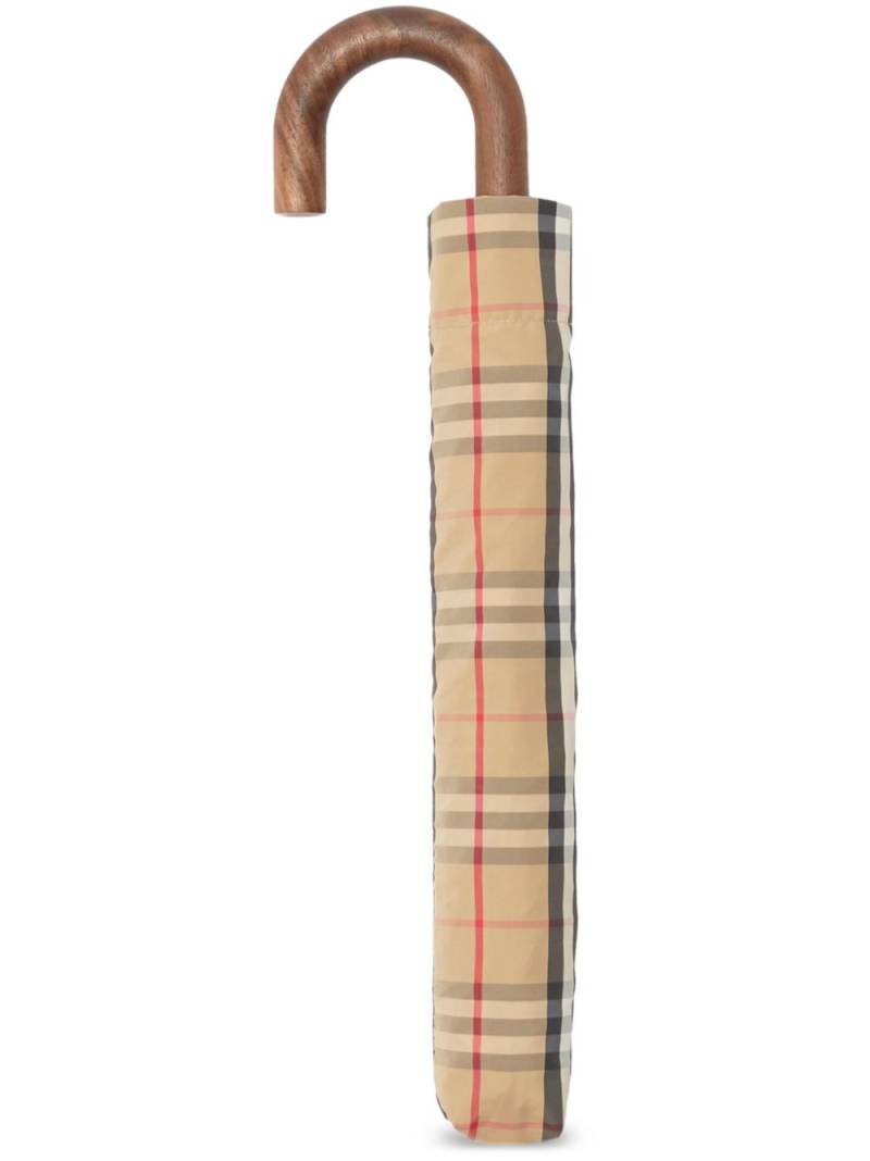 Burberry Vintage Check-print folding umbrella - Neutrals von Burberry