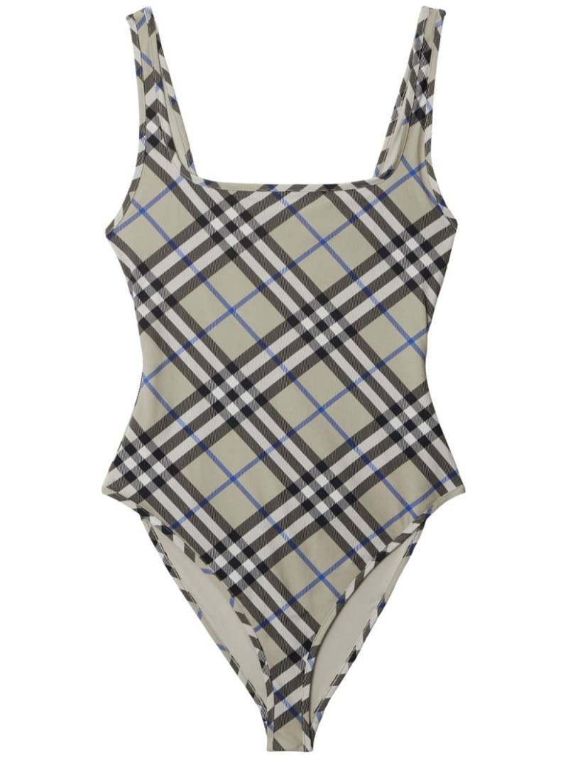 Burberry Vintage Check-print swimsuit - Neutrals von Burberry