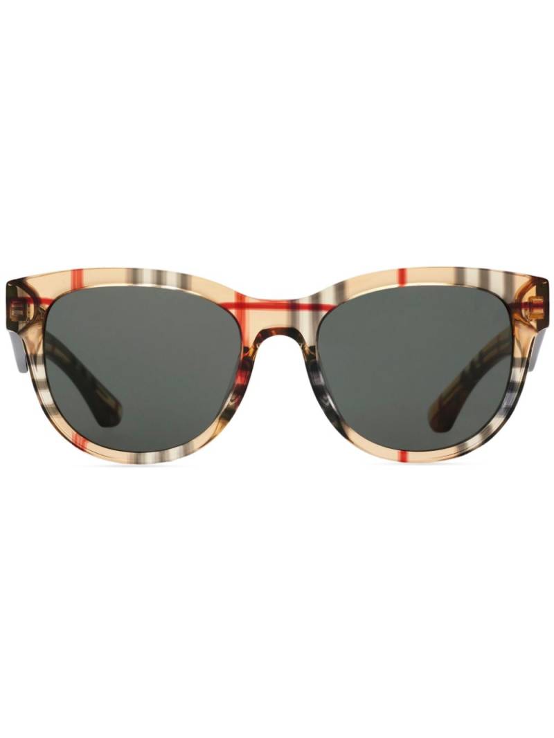 Burberry Eyewear Vintage Check round-frame sunglasses - Neutrals von Burberry Eyewear