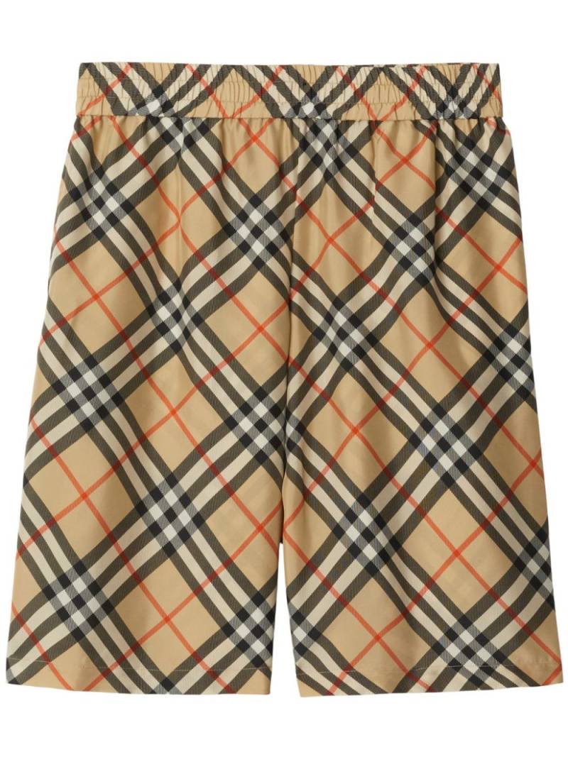 Burberry Vintage Check silk shorts - Neutrals von Burberry