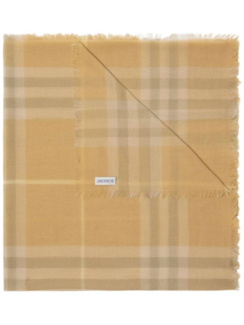 Burberry Vintage Check wool scarf - Yellow von Burberry