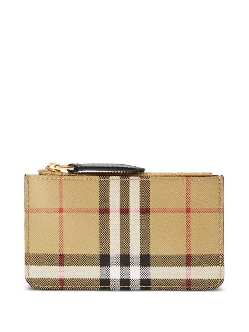 Burberry Vintage Check zipped wallet - Neutrals von Burberry