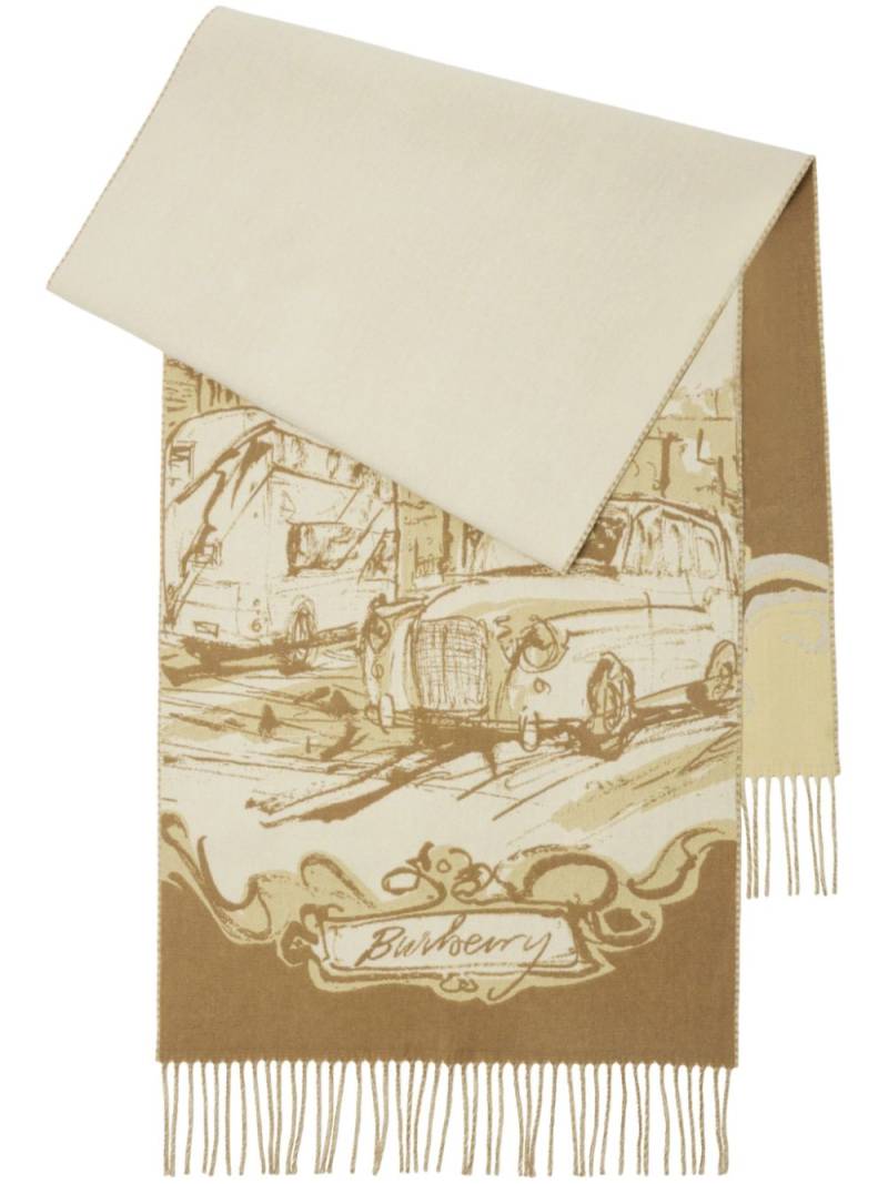 Burberry Westminster cashmere scarf - White von Burberry