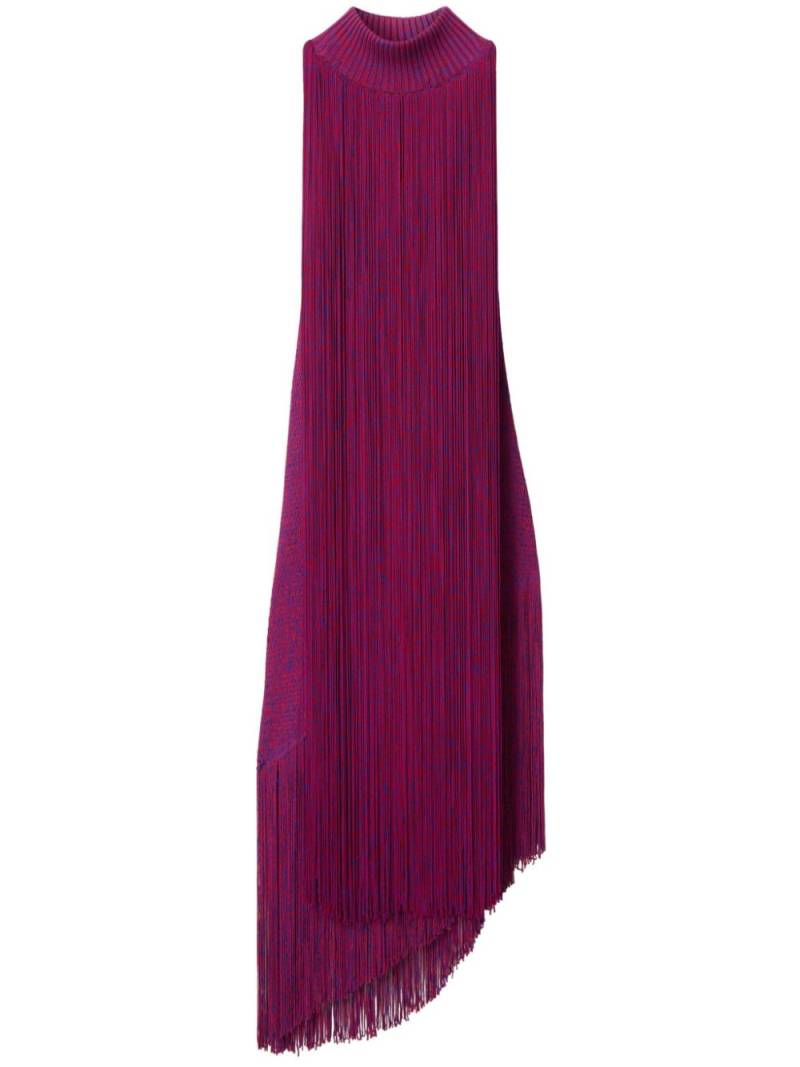 Burberry asymmetric fringed midi dress - Pink von Burberry