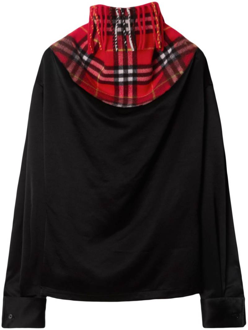 Burberry attached-scarf top - Black von Burberry