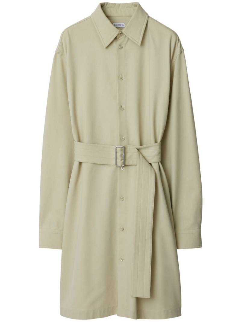 Burberry belted cut-out shirt dress - Neutrals von Burberry