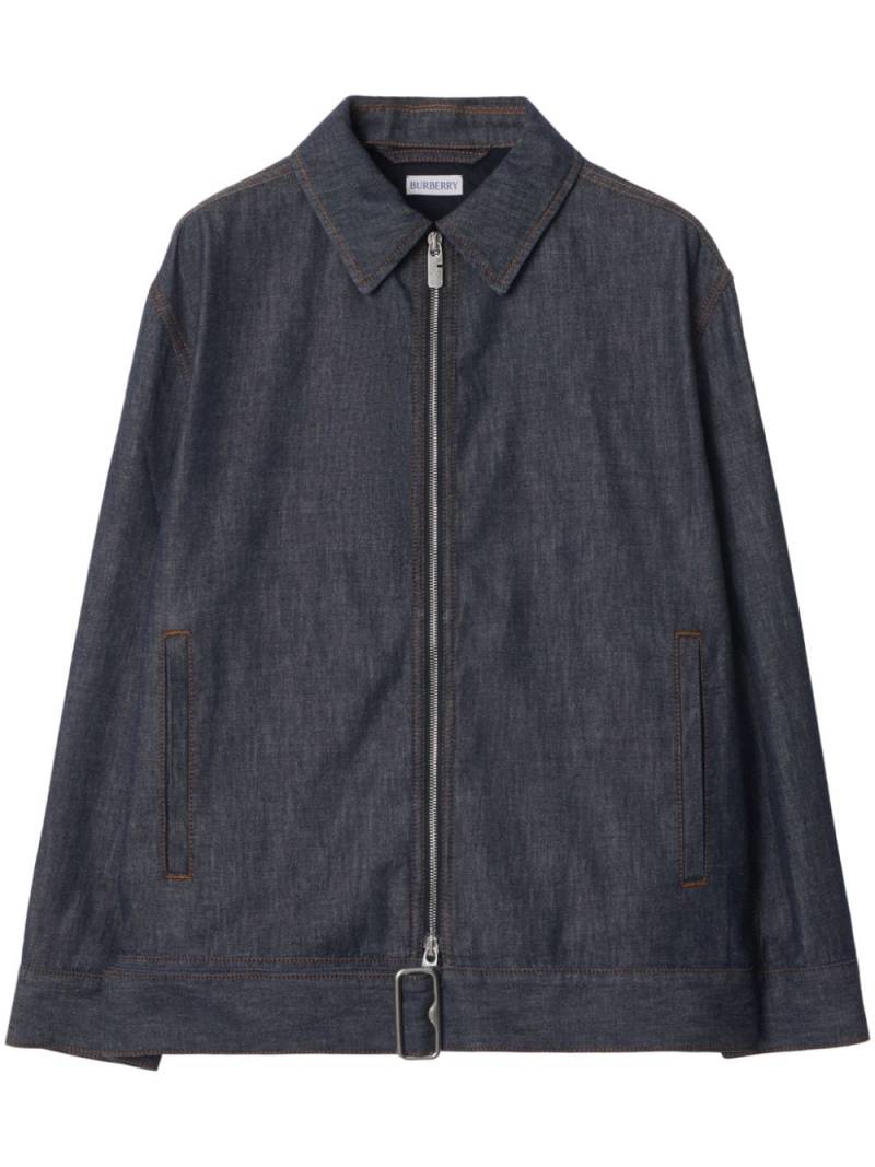 Burberry belted denim jacket - Blue von Burberry