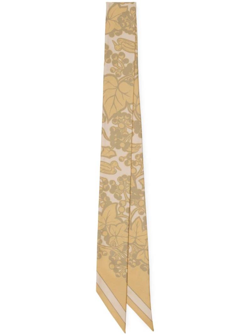 Burberry botanical-print silk scarf - Neutrals von Burberry