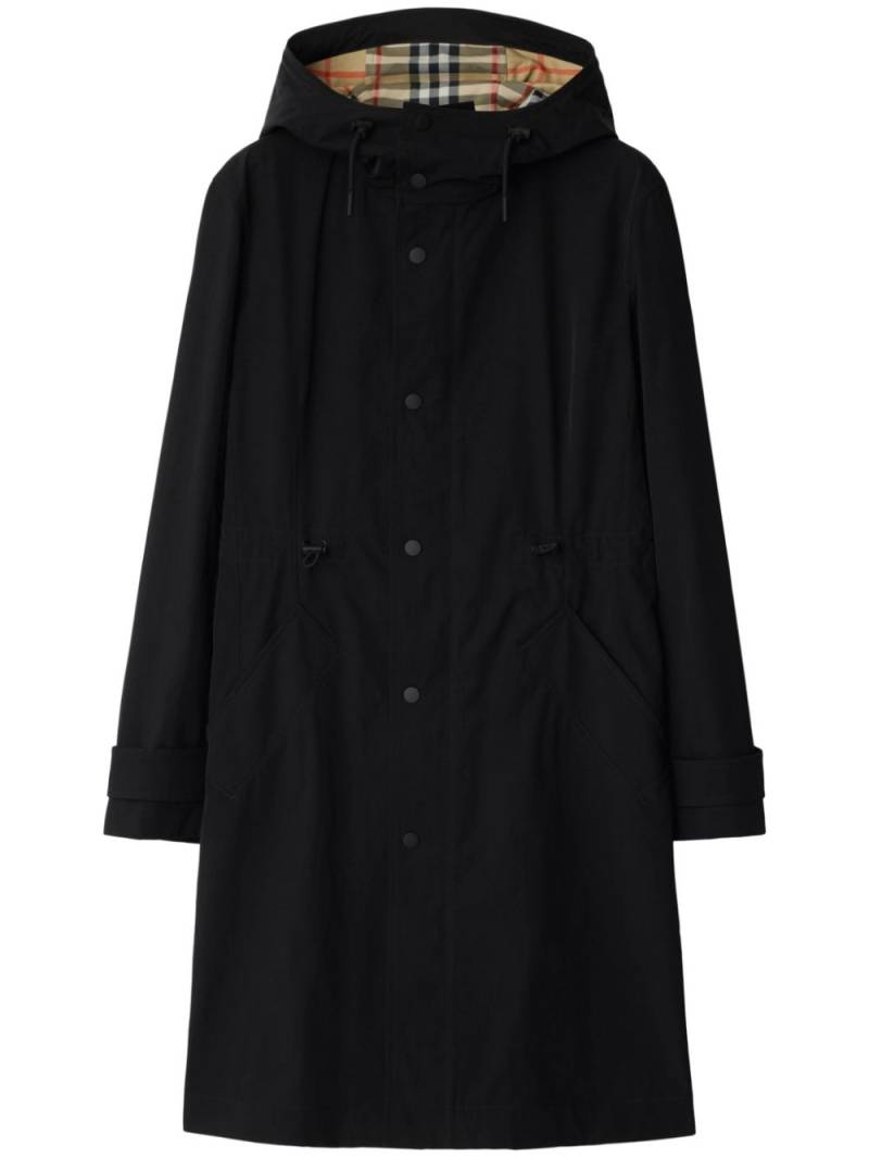 Burberry button-up recycled nylon parka - Black von Burberry