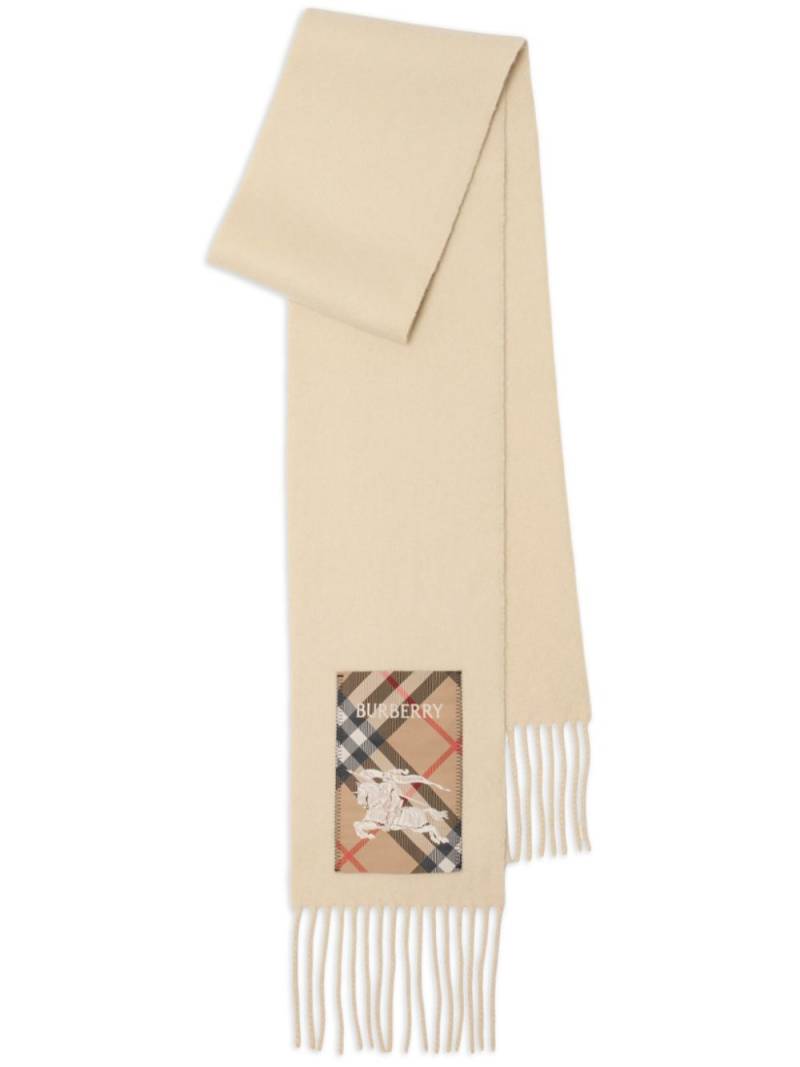 Burberry cashmere fringed scarf - Neutrals von Burberry