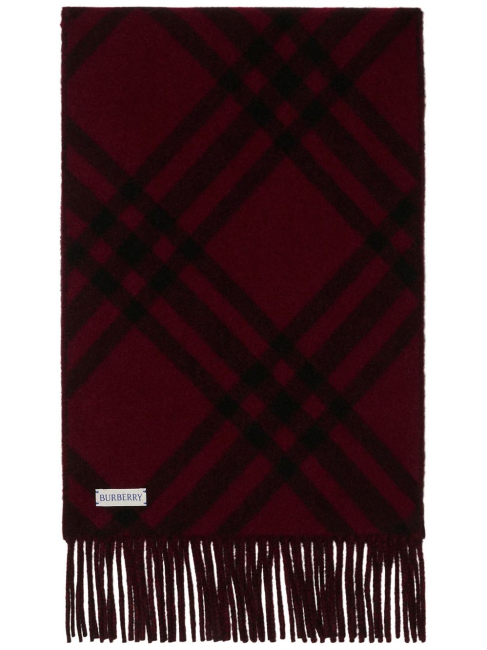 Burberry check cashmere scarf - Black von Burberry