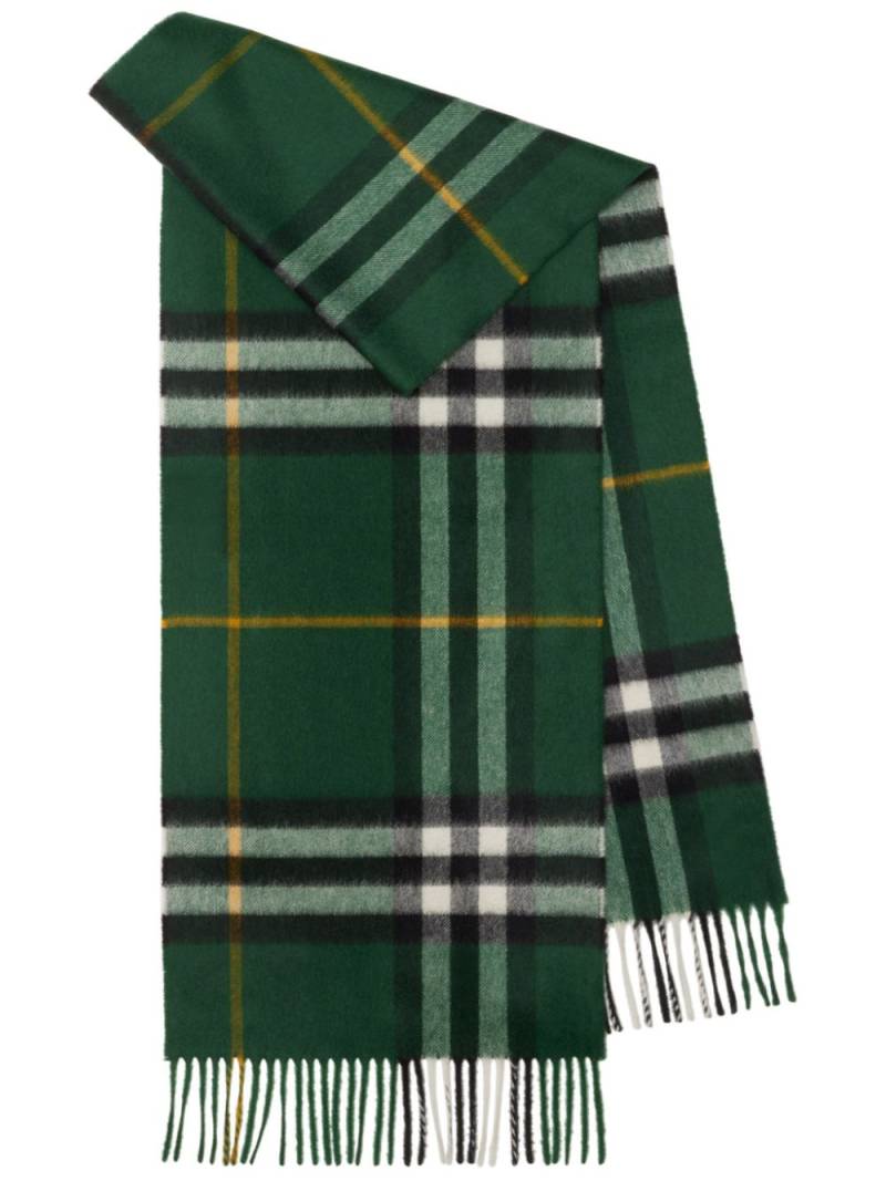 Burberry check cashmere scarf - Green von Burberry