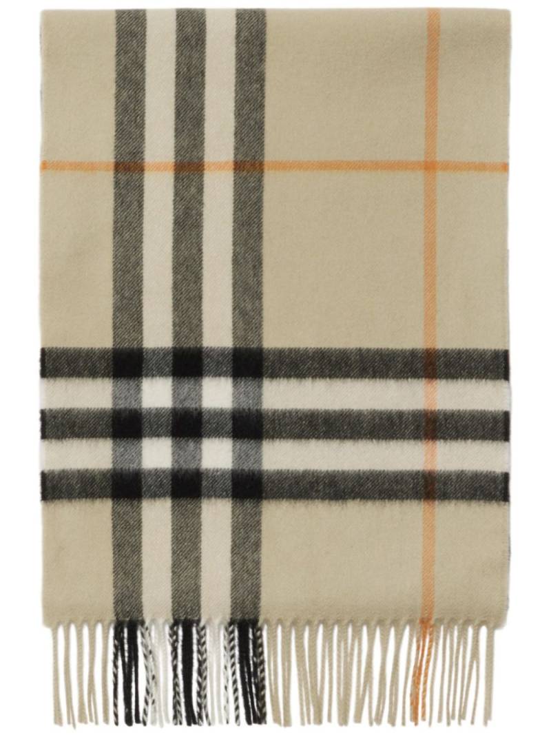 Burberry check cashmere scarf - Neutrals von Burberry