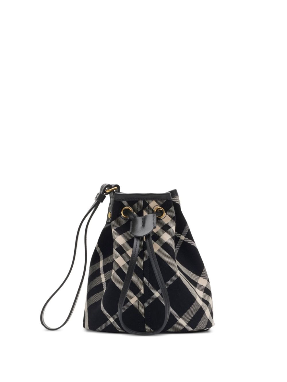 Burberry check drawstring pouch - Black von Burberry