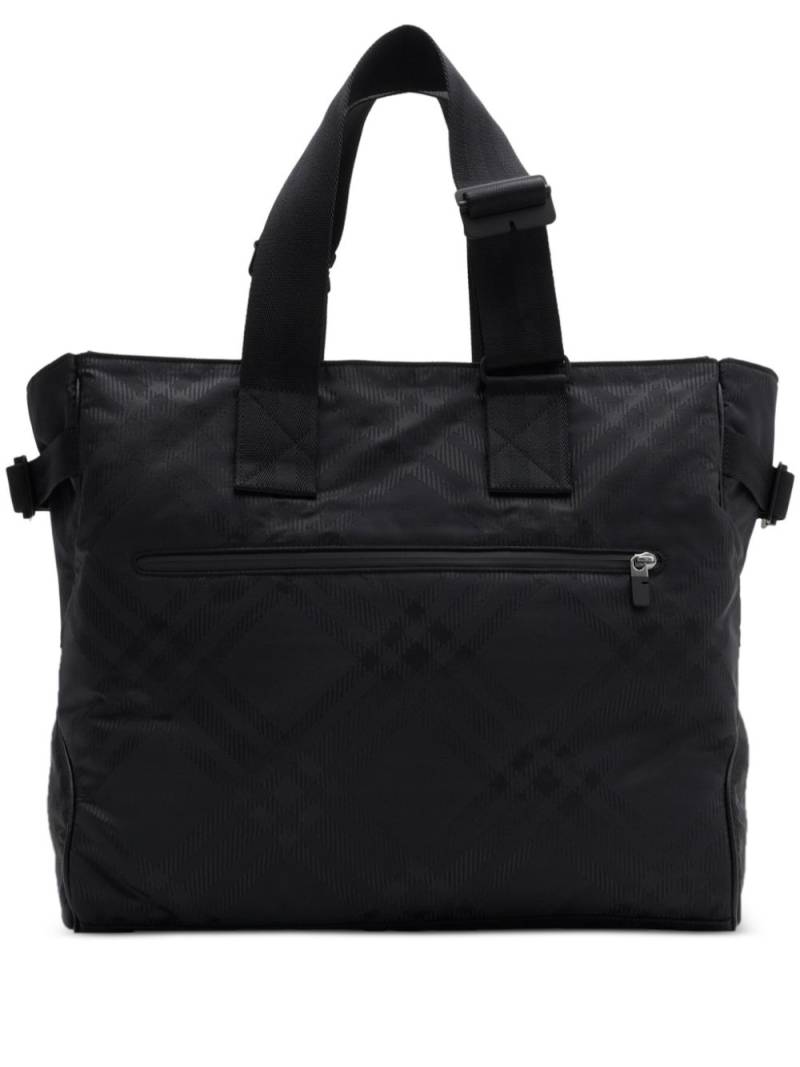 Burberry check-jacquard tote bag - Black von Burberry