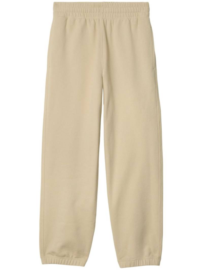 Burberry check-label cotton track pants - Neutrals von Burberry