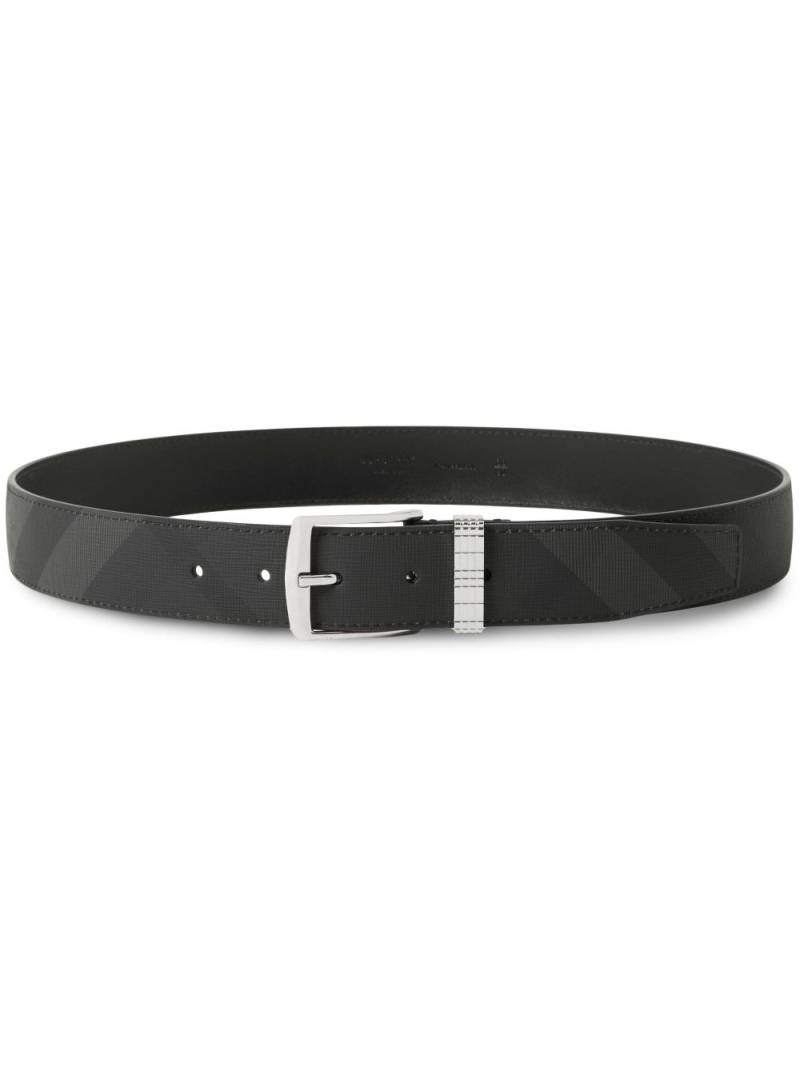 Burberry check leather belt - Black von Burberry