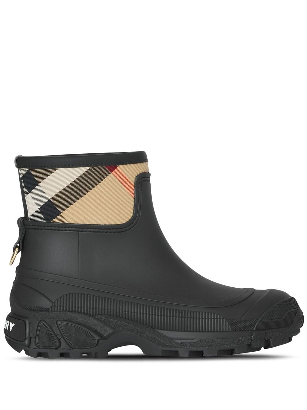 Burberry check-panel ankle boots - Black von Burberry